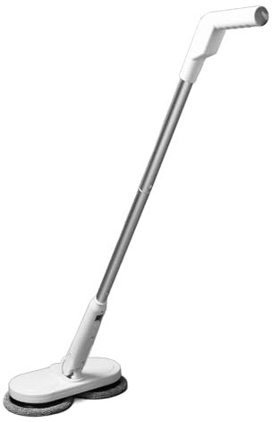 Trapeador Eléctrico Inalámbrico para Limpieza de Pisos, Trapeador Giratorio Eléctrico, Trapeador de Doble Autopropulsado Recargable de Mano Profesional con Poste Retráctil
