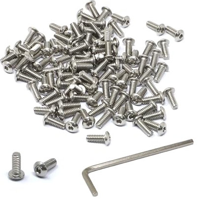 iexcell Lot de 100 vis à tête hexagonale en acier inoxydable 304 #6-32 x 3/8