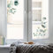 Wandtattoo Loft Fensterbild Eukalyptus Zweig Ranke Pflanze Rahmen wiederverwendbar Fensteraufkleber Fensterdekoration Frühling, A4 Bogen