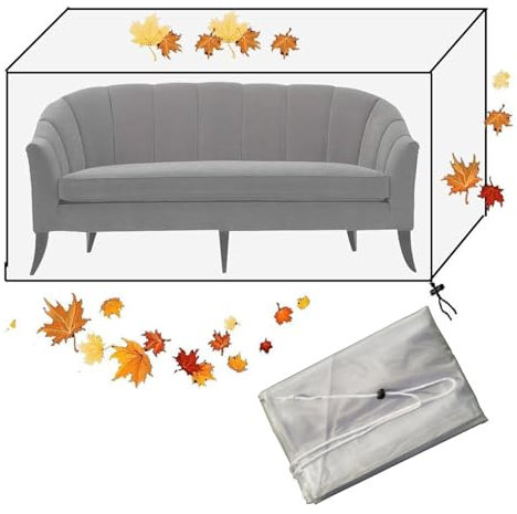 Housse de table imperméable en PVC transparent pour meubles de jardin - Housse rectangulaire pour meubles de terrasse - Protection contre la pluie/la neige/le soleil - Canapé d'extérieur