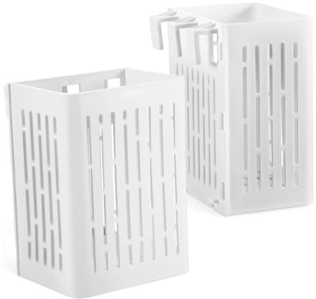 ROMISBABA 2pcs Plant Basket Plants Cup Aquarium Live Plant Holder Hanging Aquarium Plant Holder Aquatic Planting Pot Live Fish for Ponds Fish Tank Plants Planter Plastic White