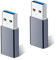 Adaptateur USB vers USB C (2 Pack), Adaptateur USB C vers USB 3.0, Type C Femelle USB A Mâle Convertisseur Chargeur, Compatible avec iPhone 16/15 Pro Max, iPad, MacBook Pro/Air, Samsung Galaxy