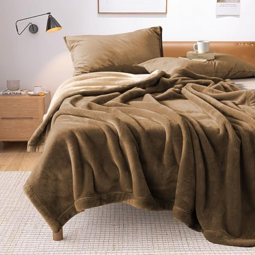 YISURE wasserdichte Decke für Erwachsene 200x150, Umkehrbar Tan auslaufsicherer Schutzbezug für Bettmatratze, Couch vor Pisse und Flecken von Paaren und Babys, 200x150cm(Braun/Tan)