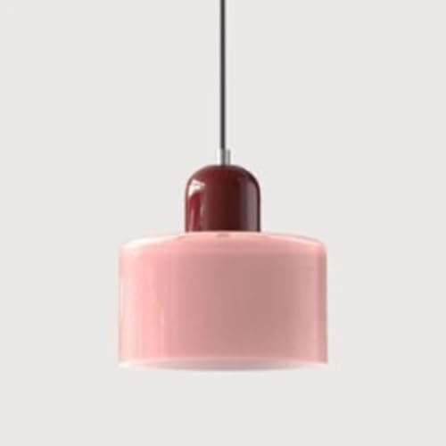 TPWEWRX Moderne Art Deco Pendelleuchte Macaron Hängelampe Wohnzimmer Schlafzimmer Pendelleuchten für Küche Restaurant Cafe (Pink 3)