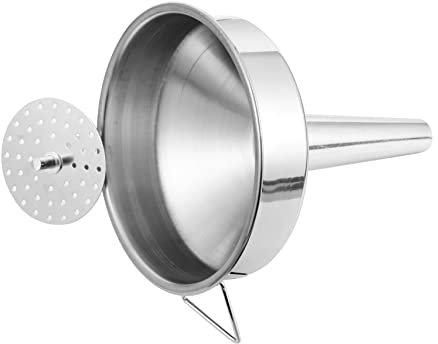 ABOOFAN Large Liquid Funnel Stainless Steel Wide Neck for Filling Bottles Oil Filter