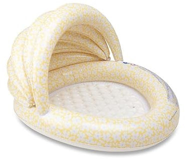 Swim Essentials Piscina Bebé Hinchable 100 cm con Parasol Amarillo – Piscina Infantil Protegida y Segura para Niños 1‑3 Años