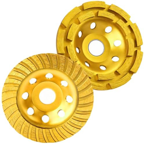 Retoo Disco Diamante 125 mm x 22,3 mm Para Amoladora, Desbaste De Hormigón, Piedra, Yeso, Mármol, Porcelánico, Accesorio Profesional Para Radial Y Trabajos De Renovación