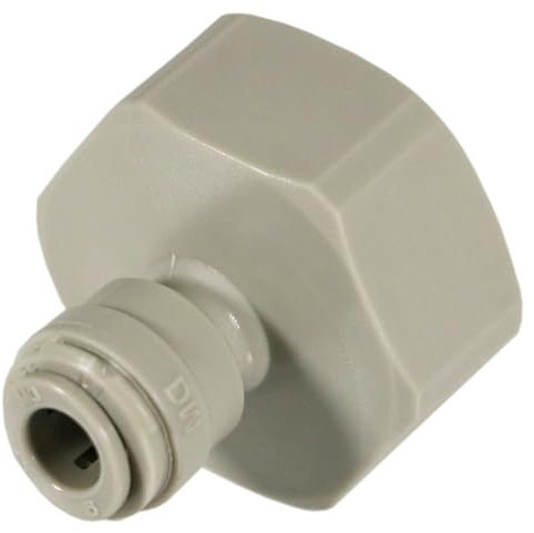 SPARES2GO Female Adaptor 1/4 Push Fit x 3/4 BSP for American Fridge Freezer Water Pipe (Pack of 1)