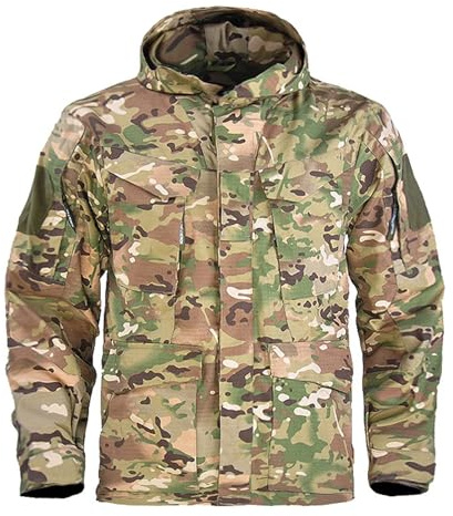 Sawmew Veste softshell militaire coupe-vent imperméable pour homme, manteau d'extérieur camouflage, veste tactique, manteau de randonnée et de chasse