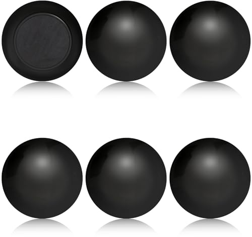 JYSNOW 6 Piezaspesos para Cortinas de Alta Resistencia, Pesos de Cortina Magnéticos Redondo Contrapeso 4 cm de DiáMetro, Impermeables Antióxido Botón Magnético Desmontable (Negro)