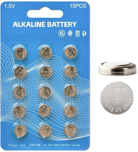LR1130 AG10 Battery 15 Pack, SG10 389 189 390 LR54 1.5V Long-Lasting Alkaline Button Cell Batteries