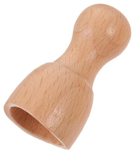 Masajeador de Madera Portátil para Cuerpo y Cabelludo, Diseño Ergonómico | Madera de Haya, Uso Diario Casa, Tono Khaki, Alivio de Tensión