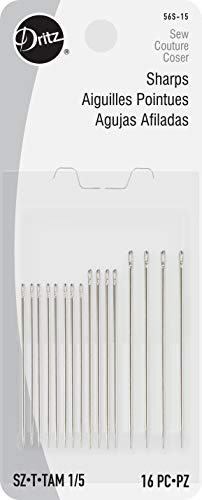 Dritz 56S-15 Sharps Hand Needles, Size 1/5 (16-Count)