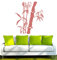 stickers muraux autocollants w333 Bambou Herbe en 3 tailles, 80x72 cm