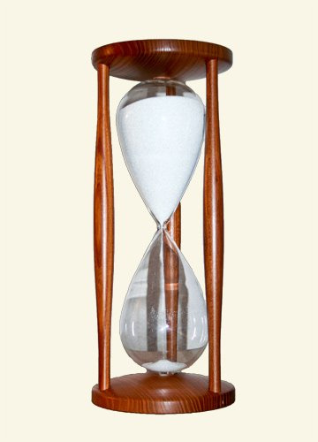 Lauschaer Glaskunst Sanduhr Modell Ulme Natur (Laufzeit 50 min)