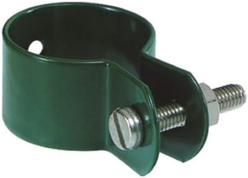 Alberts 655211 Fascetta per saette di rinforzo, zincata, con rivestimento in plastica verde, Ø fascetta 38 mm