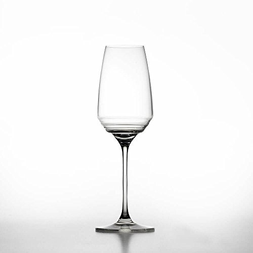 Zafferano NE03800 Esperienze-Flauto in Vetro, Degustazione Vino, Realizzato in Cristallo, cl 38 h 245 mm d 76 mm-Set 6 Pezzi