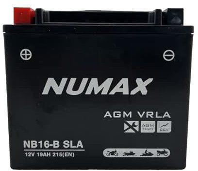Batterie Numax AGM SLA scellée YB16LB- SLA 12 V 19 AH 210 AMPS EN