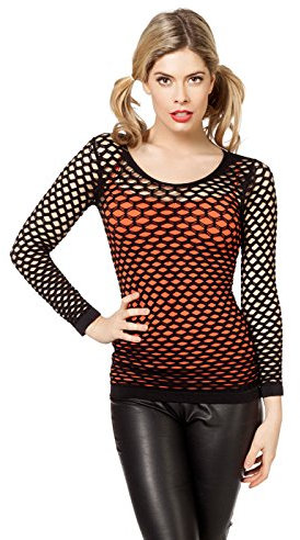 NEU Damen-Netz-Shirt, schwarz, Größe S/M