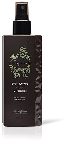 Saphira Volumizer Styling Spray for Fine and Thin Hair with 26 Healing Minerals, Sulfate-Free, Paraben-Free, Softens, and Volumizes Fine, Thin or Chemically Treated Hair, 5.1 Ounce