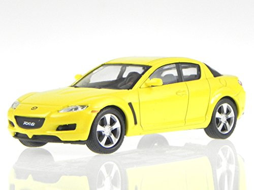 Mazda RX8 RX-8 RX 8 gelb Modellauto Cararama in Vitrine 1:43