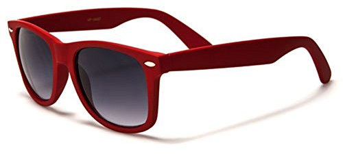 retroUV® - Flat Revo Colore Lens Grande Montatura Spessa Style Sunglasses Occhiali da Sole Include Pouch - UV400