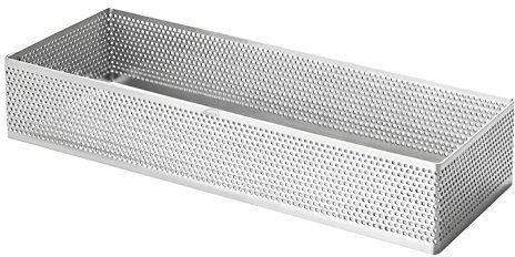 LACOR 68591 Cercle rectangulaire perforé Acier Inoxydable Gris 20 cm