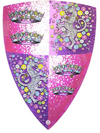 Liontouch Kristallprinzessin-Schild | Spielzeug für kindliches Rollenspiel mit mittelalterlichem mit Löwinnen-Thema für Mädchen | Sicheres und haltbares Zubehör für Verkleidung & königliche Kostüme