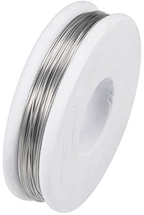 sourcing map Cable de resistencia de calentamiento de 0,3mm y 28AWG, cables de resistencia de nicromo para elementos de calefacción de 33 pies