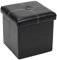 Bonlife Black Ottoman Storage Box with Lids Seat Faux Leather Folding Stools Cube Toy Chests for Kids bedroom Furniture Small Footstool 11.8 in(30cm)