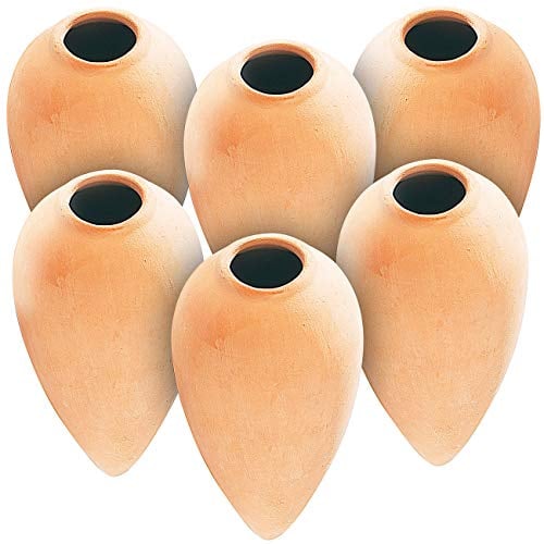 Royal Gardineer Cono per annaffiare: Set di 2 Distributore d'Acqua in Terracotta Classico, Set da 3 Pezzi, 125 ml, in Terracotta (irrigazione per Piante in, Palline distributore d'Acqua Piante)