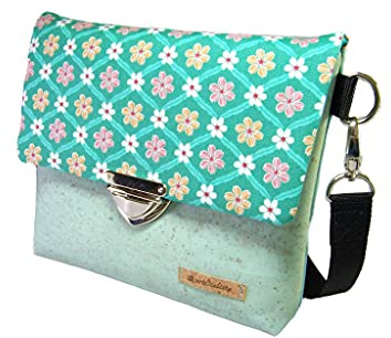 artistalista Handmade Korktasche Design und Farbwahl Kork Schultertasche mit Mappenschloss Umhängetasche Damen Tasche Handtasche, nachhaltig vegan und fair