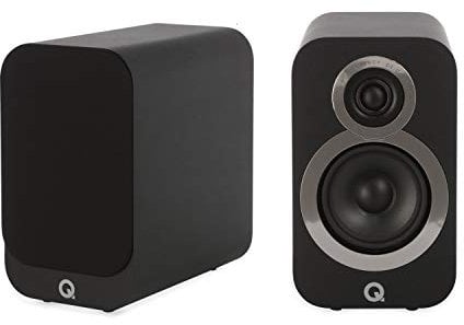 Q Acoustics 3010i Compact Bookshelf Speakers (Pair) (Carbon Black) (Refurbished)
