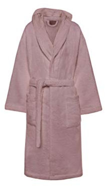 Accappatoio con Cappuccio Spugna Marte, Uomo Donna, 100% Cotone Morbidissimo, 420 grammi, Casa, Piscina, Palestra, Rosa Antico, 50-52 L EU