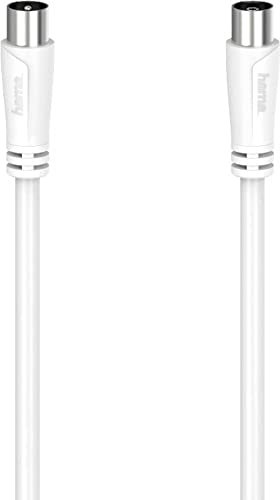 Hama cavo antenna da 90 DB (antenna, presa antenna, coassiale, TV, cavo, 0,75 m) bianco