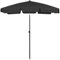 vidaXL Sombrilla de Playa, Parasol Toldo Protector Decorativo, Refugio Solar, Paraguas para Jardín Patio Terraza Exterior, Negro 180x120 cm