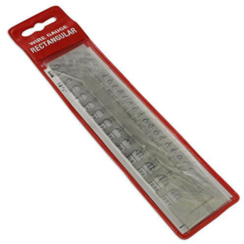 Stainless Steel Wire Thickness Gauge (Rec) : Marked With MM & SWG Craft Bead Tools (40)