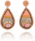 Zavana Longues Boucles d'Oreilles Pendantes Originales pour Femme, Boucles d'Oreilles Rose Pale pour Femme, Boucles d'Oreilles Bohème Fait Main, Bijoux Fantaisie pour Femmes
