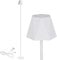 Clauss LED-Stehleuchte mit Akku via USB aufladbar, kabellos, mit Dimmer, aus Metall für Innen und Außen, IP54, weiß, 10014