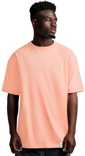 Reichstadt Herren Oversized T-Shirt Baumwolle Modern & Vielseitig | 100% Baumwolle, Rundhalsausschnitt, kurze Ärmel, Brandname & Patch am Saumende, angenehm zu tragen