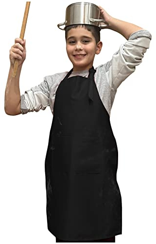 lepni.me Premium Kinderschürzen zum Kochen | Malschürze für Kinder | Schürzen mit Doppeltasche für Kleinkinder Jungen Mädchen | Backkunst-Koch-Outfit