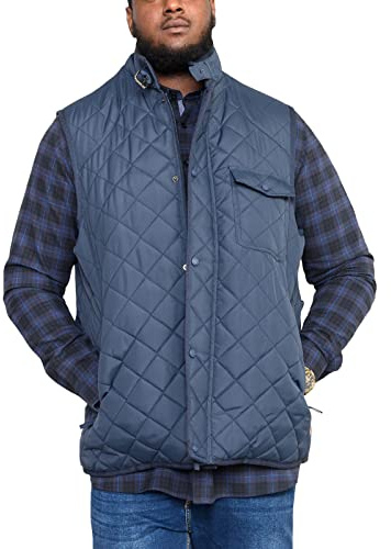 Duke D555 Mens Nightingale Big Tall Quilted Gilet - Navy