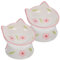 2pcs Elevated Cat Bowl Set - Reusable Ceramic Cat Food Bowl, Anti-Whisker Fatigue, 15-Degree Tilted Design for Comfortable Feeding, Ideal for Cats and Kittens