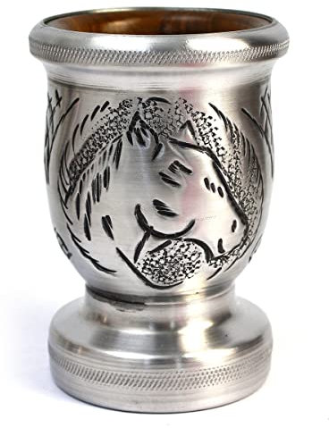 Gaucho Cebar Palo Santo Mate - Taza de té de metal forjado, hecha a mano, diseño de Palo Santo