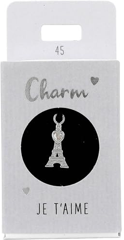 Depesche 11834-045 Charm Eiffelturm, vergoldeter Anhänger für Halsketten, Armband und Ohrringe, ideal als kleines Geschenk