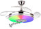 Lámpara ventilador de techo DC Cromo RGB bluetooth altavoz Noto 72W 6117 Lm 3000-4000-6000 K
