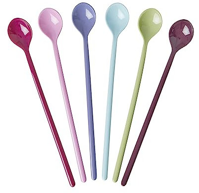 Rice Latte Löffel Spoons aus Melamin 6 Stück Mehrfarbig