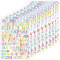 10 Blatt Buchstaben-Aufkleber, 2,5 cm, Alphabet-Aufkleber, bunte Alphabet-Zahlen-Aufkleber, selbstklebende Buchstaben- und Zahlen-Aufkleber für Kinder, Kunst, Basteln, Sammelalbum, Dekoration