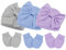 PONCEAU Neugeborenes Baby Mütze und Handschuhe Set Baumwolle Beanie Hut Unisex Mütze und Kratzfäustlinge für Kindergarten 0-9 Monate Baby Jungen Mädchen