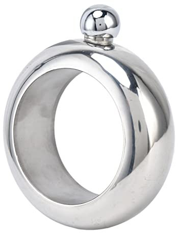 Stainless Steel Flask Bangle Bracelet for Carrying Drinks with Funnel 100ml